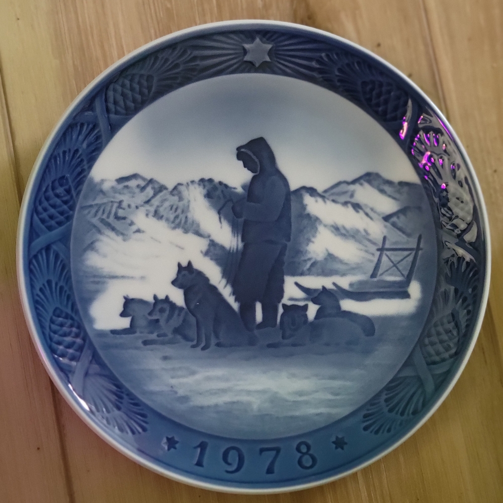 Blue Decorative Plate with 1978 Design